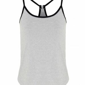 Women's TriDri® yoga vest - Silver Melange/Black, XS