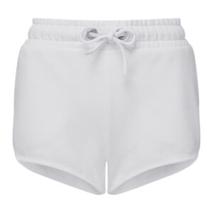 Women’s TriDri® recycled retro jogger shorts - White, XXS