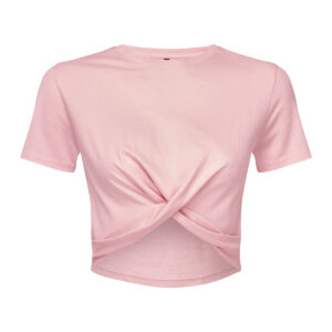 Women’s TriDri® twist crop top - Light Pink, XXS