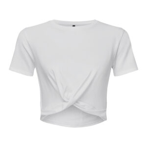 Women’s TriDri® twist crop top - White, XXS