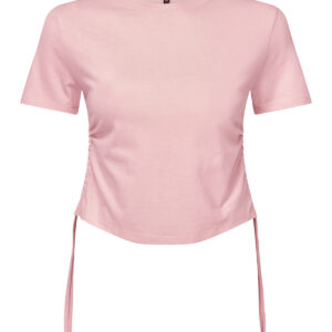 Women’s TriDri® ruched crop top - Light Pink, XXS