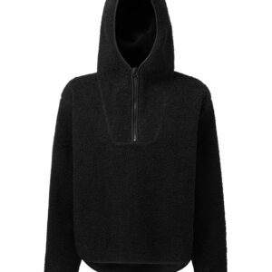 Women's TriDri® sherpa ¼-zip hoodie - Black, XXS