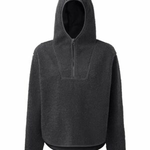 Women's TriDri® sherpa ¼-zip hoodie - Charcoal, XXS