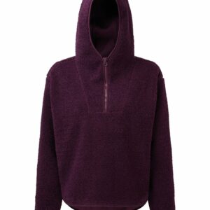 Women's TriDri® sherpa ¼-zip hoodie - Mulberry, XXS