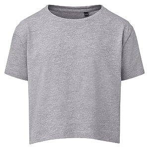 Kids TriDri® boxy tee - Heather Grey, 5/6 Yrs
