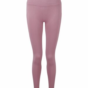 Women's TriDri® ribbed seamless 3D fit multi-sport leggings - Mauve, XS