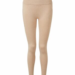 Women's TriDri® ribbed seamless 3D fit multi-sport leggings - Nude Melange, XS