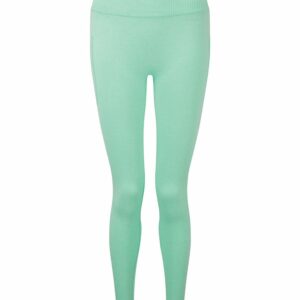 Women's TriDri® ribbed seamless 3D fit multi-sport leggings - Peppermint Melange, XS