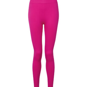 Women's TriDri® seamless '3D fit' multi-sport sculpt solid colour leggings - Fuchsia, XS