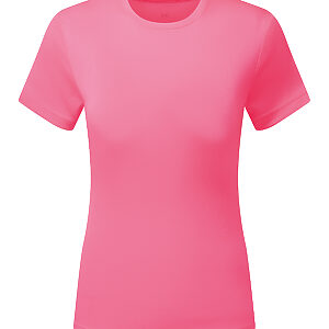 Women’s TriDri® Ion-Charge recycled textured tee - Lightning Pink, XS