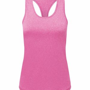 Women’s TriDri® recycled performance slim racerback vest - Pink Melange, XS