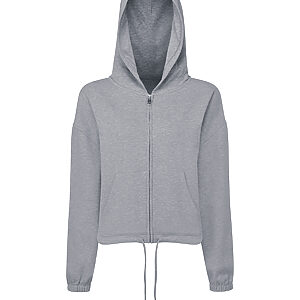 Women’s TriDri® recycled drawstring full-zip hoodie - Heather Grey, XXS