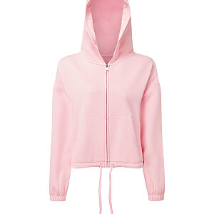 Women’s TriDri® recycled drawstring full-zip hoodie - Light Pink, XXS