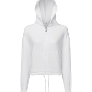 Women’s TriDri® recycled drawstring full-zip hoodie - White, XXS