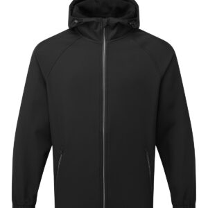 Hooded 2-layer softshell jacket - Black, S