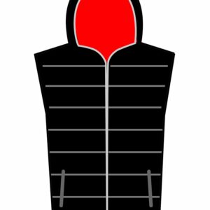 Latitude hooded bodywarmer - Black/Red, S