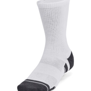 UA Performance tech 3-pack crew socks - White, M