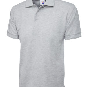 Heavyweight Poloshirt - Heather Grey, XS