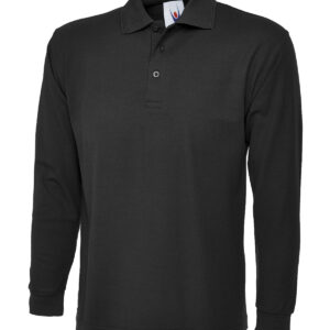 Longsleeve Classic Poloshirt - Black, XS