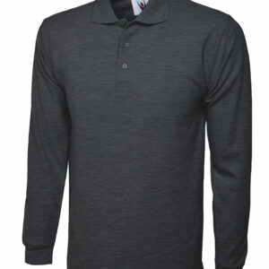 Uc113 Ch H 2 Scaled Longsleeve Poloshirt – Charcoal, XS