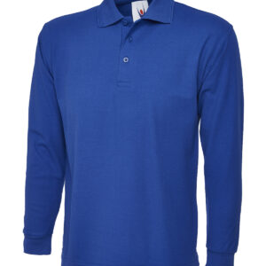 Longsleeve Classic Poloshirt - Royal, XS