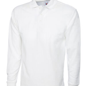 Longsleeve Classic Poloshirt - White, XS