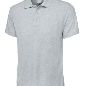 Mens Active Cotton Poloshirt - Heather Grey, XS