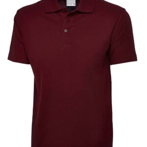 Mens Active Cotton Poloshirt - Maroon, XS