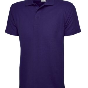 Mens Active Cotton Poloshirt - Purple, XS