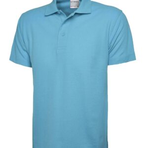 Mens Active Cotton Poloshirt - Sky, XS
