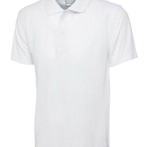 Mens Active Cotton Poloshirt - White, XS