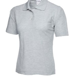 Ladies Active Cotton Poloshirt - Heather Grey, XS
