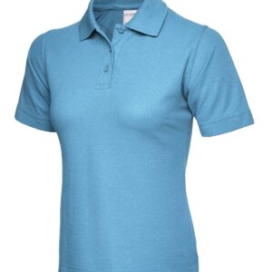 Ladies Active Cotton Poloshirt - Sky, XS
