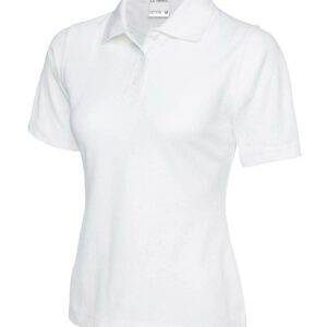 Ladies Active Cotton Poloshirt - White, XS