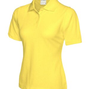 Ladies Active Cotton Poloshirt - Yellow, XS