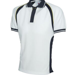 Sports Poloshirt - White/Navy, XS