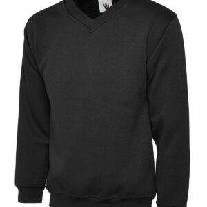 Childrens Classic V-Neck Sweatshirt - Black, 2 Yrs