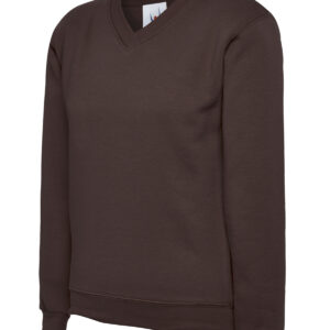 Childrens Classic V-Neck Sweatshirt - Brown, 2 Yrs