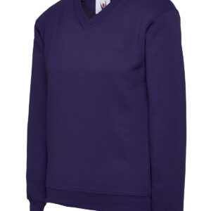 Childrens Classic V-Neck Sweatshirt - Purple, 2 Yrs