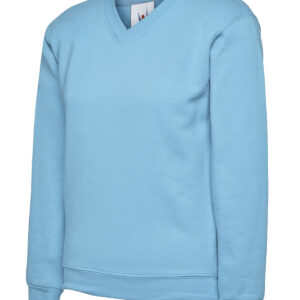 Childrens Classic V-Neck Sweatshirt - Sky, 2 Yrs