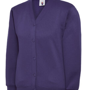 Childrens Classic Cardigan - Purple, 2 Yrs