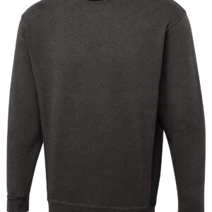 Two Tone Crew Neck Sweatshirt - Charcoal/Black, XS