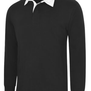 Classic Rugby Shirt - Black, XS