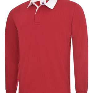 Classic Rugby Shirt - Red, XS