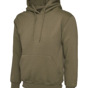 Classic Hooded Sweatshirt - Military Green, XS