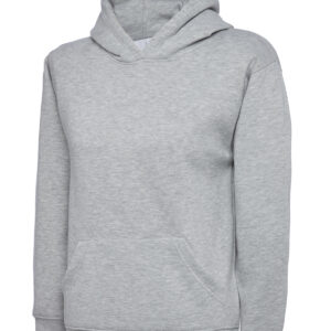 Childrens Classic Hooded Sweatshirt - Heather Grey, 2 Yrs
