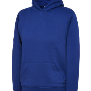 Childrens Classic Hooded Sweatshirt - Royal, 2 Yrs