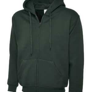 Adults Classic Full Zip Hooded Sweatshirt - Bottle* Green, XS