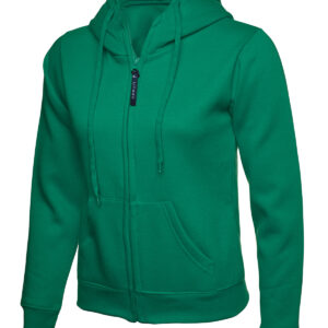 Ladies Classic Full Zip Hooded Sweatshirt - Kelly Green, XS
