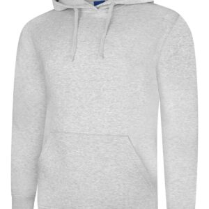 Deluxe Hooded Sweatshirt - Heather Grey, XS
